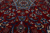 2x3 Red, Navy, Ivory Color Hand Knotted Isfahan Wool & Silk Traditional Oriental Rug